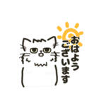 年中使える！うちのジト猫(白)（個別スタンプ：1）