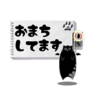 『乙猫 シロクロ』メモ風 日常会話(敬語)（個別スタンプ：18）