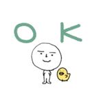 白い人と、ときどきヒヨコ☆（個別スタンプ：17）