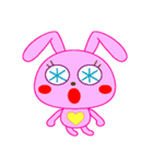 かわいいピンクのウサギちゃん（個別スタンプ：6）