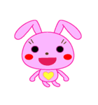かわいいピンクのウサギちゃん（個別スタンプ：10）