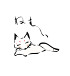 墨絵の白狐（個別スタンプ：3）