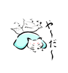 墨絵の白狐（個別スタンプ：4）