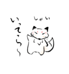墨絵の白狐（個別スタンプ：6）