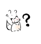 墨絵の白狐（個別スタンプ：14）
