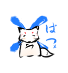 墨絵の白狐（個別スタンプ：16）