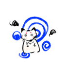 墨絵の白狐（個別スタンプ：17）