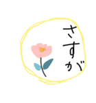 美文字っぽい字。縦書き。（個別スタンプ：1）