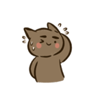 JAPOC : 茶色の猫はクールです（個別スタンプ：4）