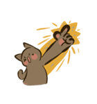 JAPOC : 茶色の猫はクールです（個別スタンプ：5）