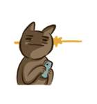 JAPOC : 茶色の猫はクールです（個別スタンプ：17）