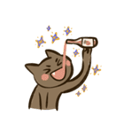 JAPOC : 茶色の猫はクールです（個別スタンプ：40）