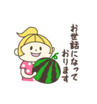 ＊女の子スタンプ＊（夏・海①）（個別スタンプ：16）