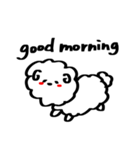 日常報告をするラフなひつじ（個別スタンプ：1）