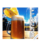 【酒】神々しい生ビール（個別スタンプ：18）