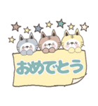 全身タイツのトラねこトリオ☆お祝い編（個別スタンプ：4）