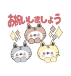 全身タイツのトラねこトリオ☆お祝い編（個別スタンプ：27）