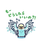 セキセイインコLINEスタンプ 黄色頭の水色（個別スタンプ：18）