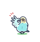 セキセイインコLINEスタンプ 黄色頭の水色（個別スタンプ：32）