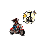 バイク女子 アメリカン（個別スタンプ：4）