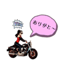 バイク女子 アメリカン（個別スタンプ：14）