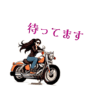 バイク女子 アメリカン（個別スタンプ：32）