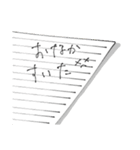 ウルフカット男子と手書きメッセージ（個別スタンプ：15）