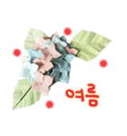 手作り折り紙韓国語バージョン（個別スタンプ：3）