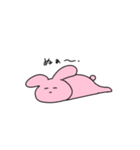 病んだピンクのうさぎさん（個別スタンプ：1）