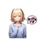 金髪パジャマガール（個別スタンプ：2）