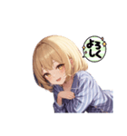 金髪パジャマガール（個別スタンプ：3）