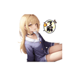 金髪パジャマガール（個別スタンプ：4）
