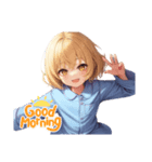 金髪パジャマガール（個別スタンプ：5）