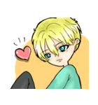 男の子と女の子の日常ー！（個別スタンプ：1）
