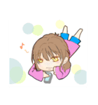 男の子と女の子の日常ー！（個別スタンプ：4）