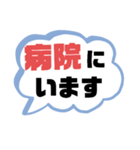 病院① 通院.診察 家族.職場連絡用 大文字（個別スタンプ：6）