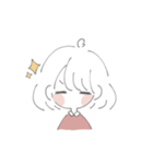 ゆる手描きおんなのこ（個別スタンプ：6）
