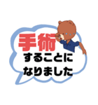 病院④くま好き 通院 家族友達連絡 大文字（個別スタンプ：12）