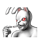 表情全開13-15 ウサギ猛 喫煙者用 プレーン（個別スタンプ：6）