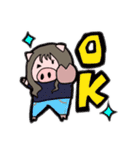 まるい女スタンプ（個別スタンプ：4）