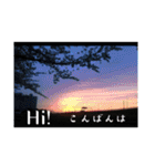 風景写真でご挨拶(日本語と英語)（個別スタンプ：14）