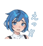 蒼髪のあおいちゃん（個別スタンプ：3）