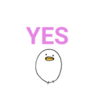 白いひよこのスタンプ（個別スタンプ：36）