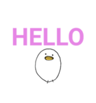 白いひよこのスタンプ（個別スタンプ：37）