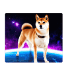 宇宙の中の柴犬（個別スタンプ：6）