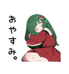 スイカ子【カワイイキメラ】（個別スタンプ：8）