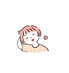 ゆるい女子の日々2 -桃色のおかっぱちゃん-（個別スタンプ：21）