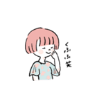ゆるい女子の日々2 -桃色のおかっぱちゃん-（個別スタンプ：33）