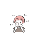 ゆるい女子の日々2 -桃色のおかっぱちゃん-（個別スタンプ：36）