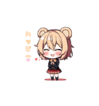 かわいいけものみみ Chibi Mochi(2)（個別スタンプ：1）